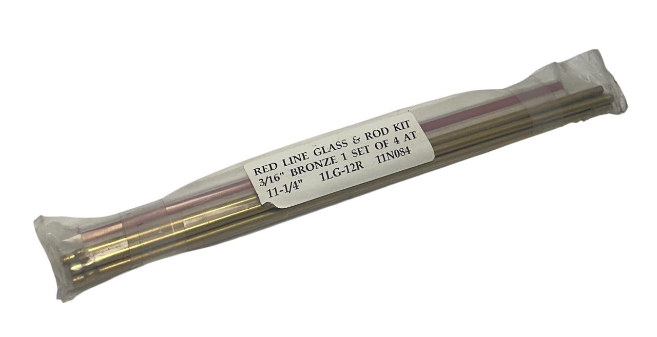 PENBERTHY 1LG-12R / 11N084 OEM RED LINE GLASS & ROD KIT 3/16'' SET 11-1/4'' NSMP