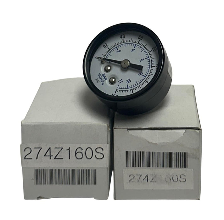 2 WATTS 274Z160S OEM PRESSURE GAUGES 0-160PSI NSMP