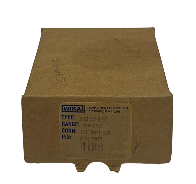 WIKA 9767002 LIQUID FILLED PRESSURE GAUGE 213.53 2.5'' 30INHG VAC 1/4'' NPT NSMP