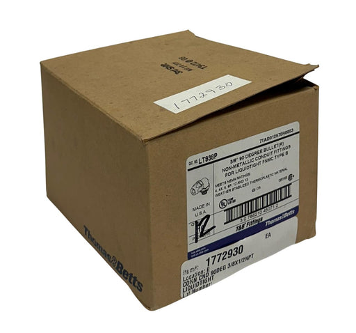 12 THOMAS & BETTS ABB 7TAD012570R0003 / LT938P 90 DEG BULLET FITTINGS 3/8'' NSMP