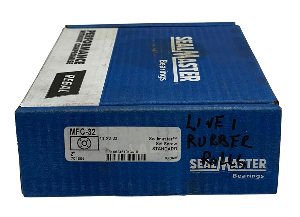 REGAL SEALMASTER MFC-32 / 701806 SET SCREW FLANGE-MOUNT BALL BEARING 2'' NSMP