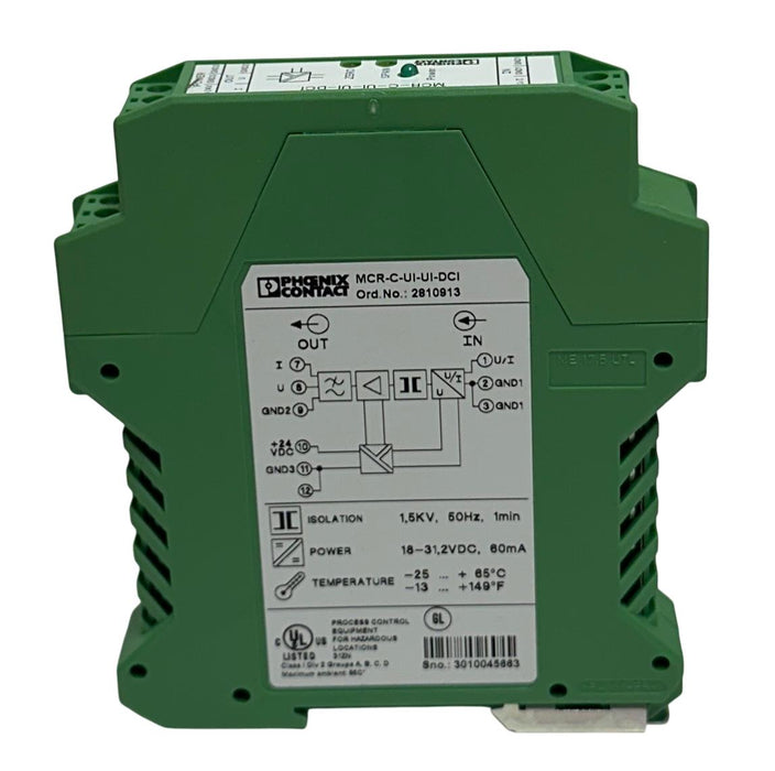 PHOENIX CONTACT MCR-C-UI-UI-DCI / 2810913 SIGNAL CONDITIONER 3-WAY 60mA NSMP