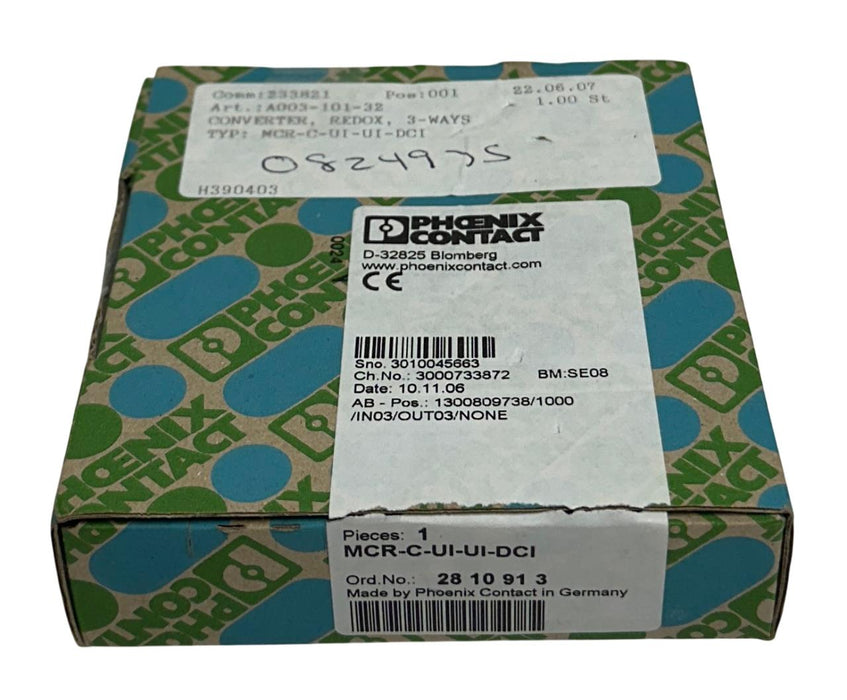 PHOENIX CONTACT MCR-C-UI-UI-DCI / 2810913 SIGNAL CONDITIONER 3-WAY 60mA NSMP