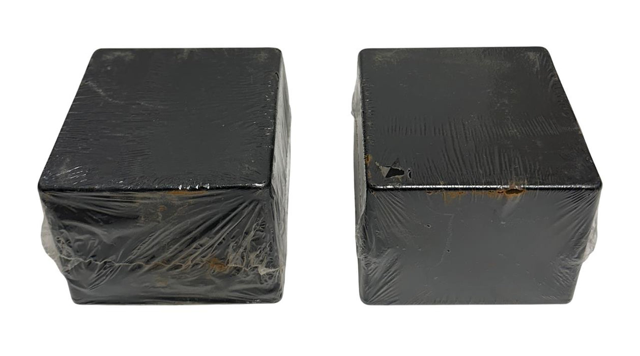 2 HAMMOND MANUFACTURING 1590VBK BLACK ALUMINUM ENCLOSURES DIE CAST NSMP