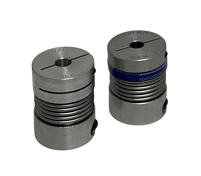 2 RIMTEC GERWAH DKN-20 / DKN20 MINI BELLOWS COUPLINGS W/ CLAMPING HUB NSNP