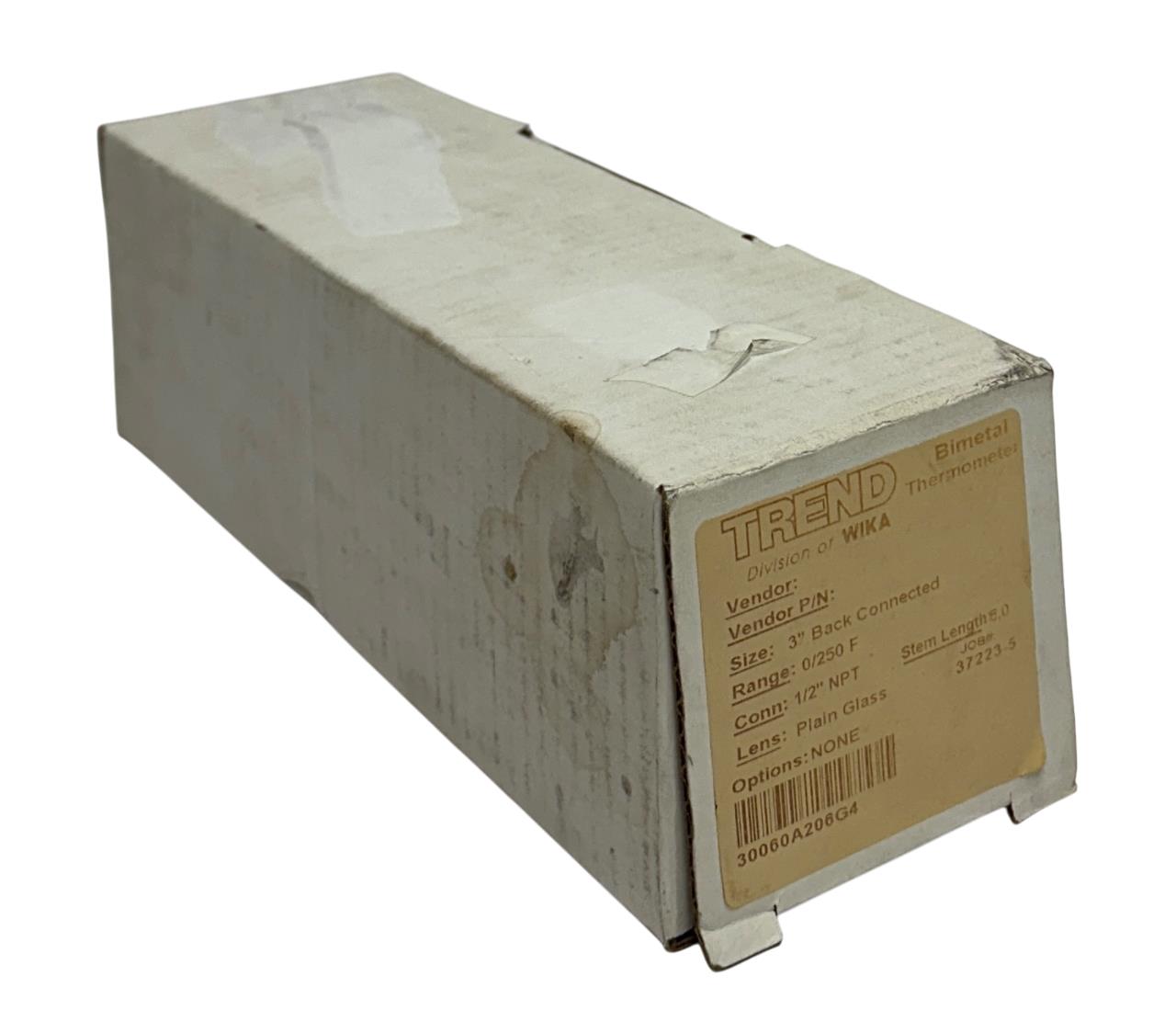 TREND / WIKA 3'' BACK CONNECTED BIMETAL THERMOMETER 0/250 DEG F 1/2'' NPT NSMP