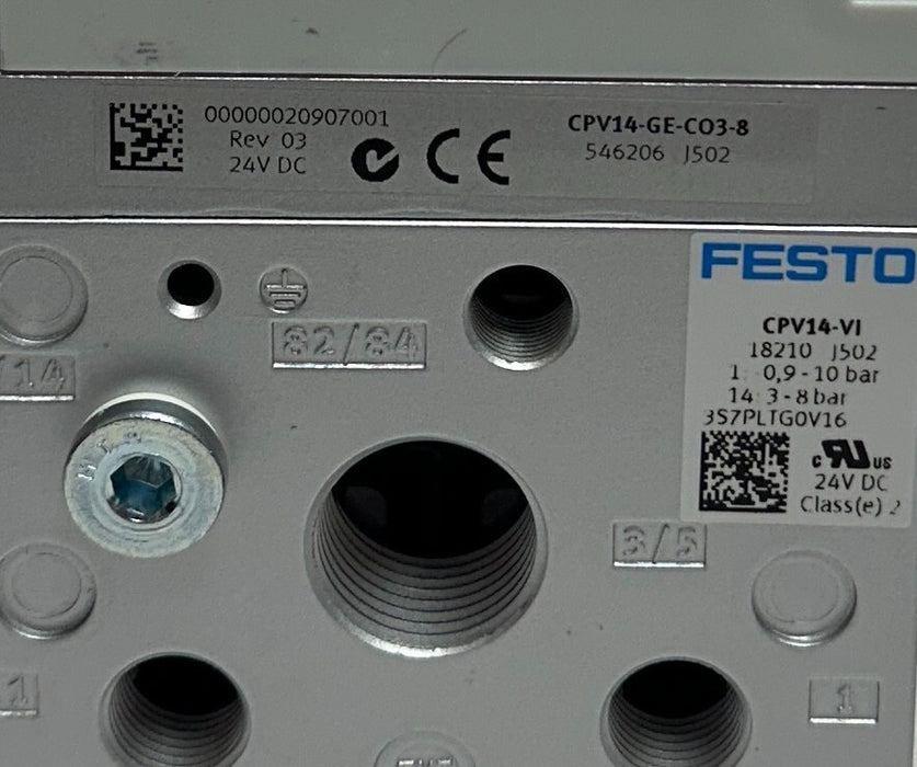 FESTO CPV14-GE-CO3-8 / CVP14-VI ELECTRICAL INTERFACE 8-SLOT 546206 18210 NSNP