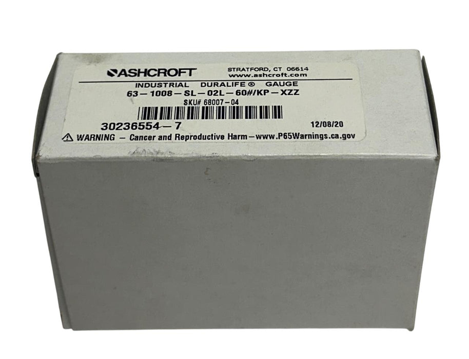 ASHCROFT 63-1008-SL-02L-60#/KP-XZZ / 68007-04 INDUSTRIAL DURALIFE GAUGE NSMP