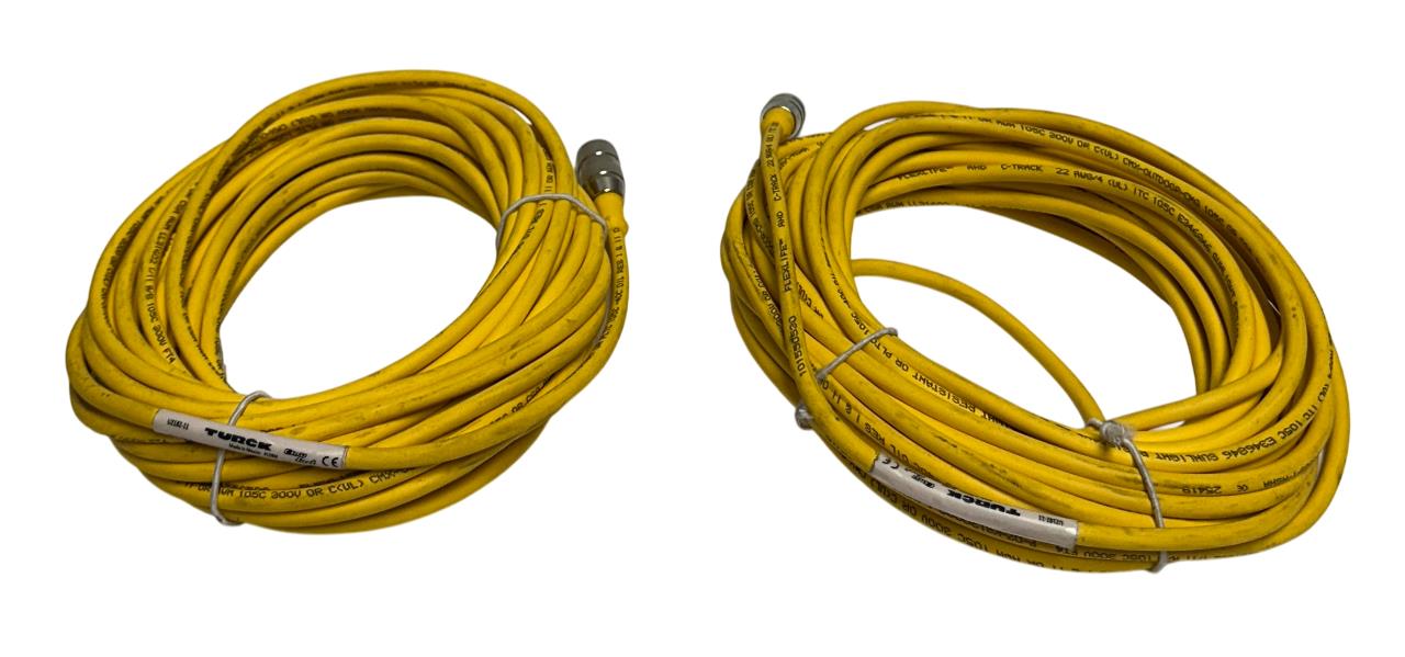 2 TURCK U2182-11 / RK 4.43T-10 EUROFAST SINGLE-ENDED CORDSETS 10M OEM NSNP