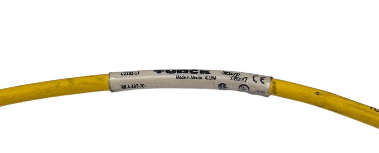 2 TURCK U2182-11 / RK 4.43T-10 EUROFAST SINGLE-ENDED CORDSETS 10M OEM NSNP