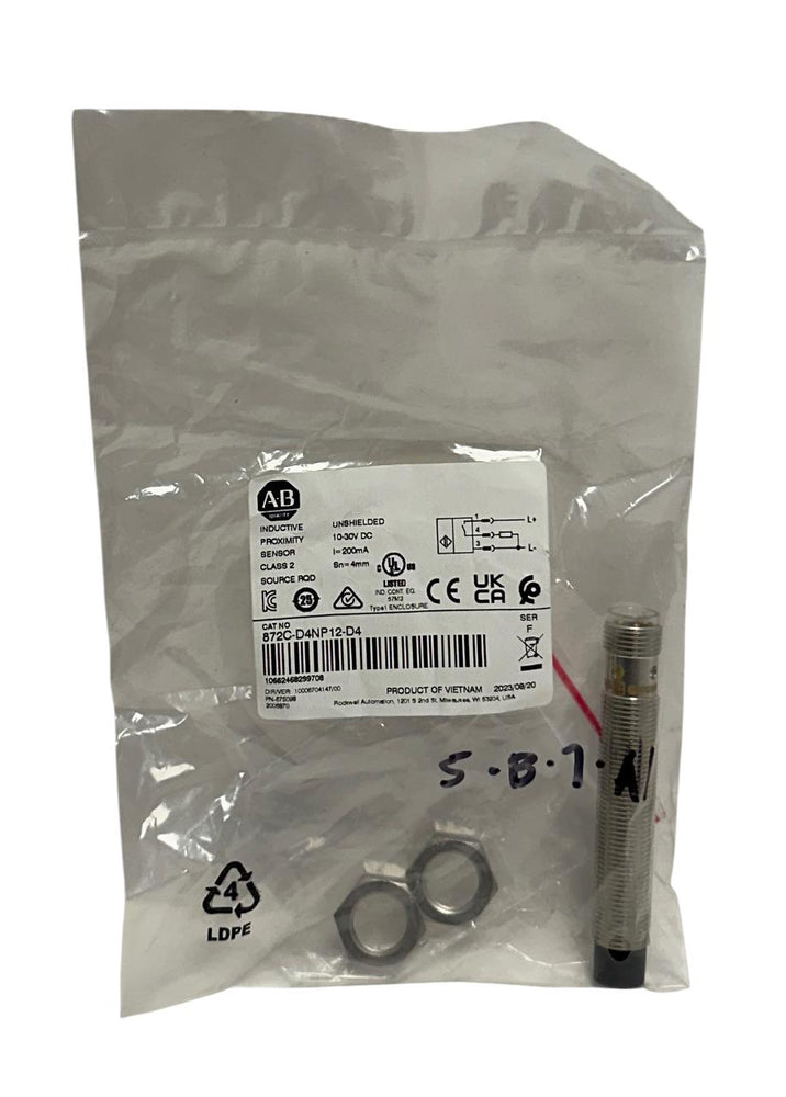 ALLEN BRADLEY 872C-D4NP12-D4 /F INDUCTIVE PROXIMITY SENSOR 10-30VDC 200mA NSFS