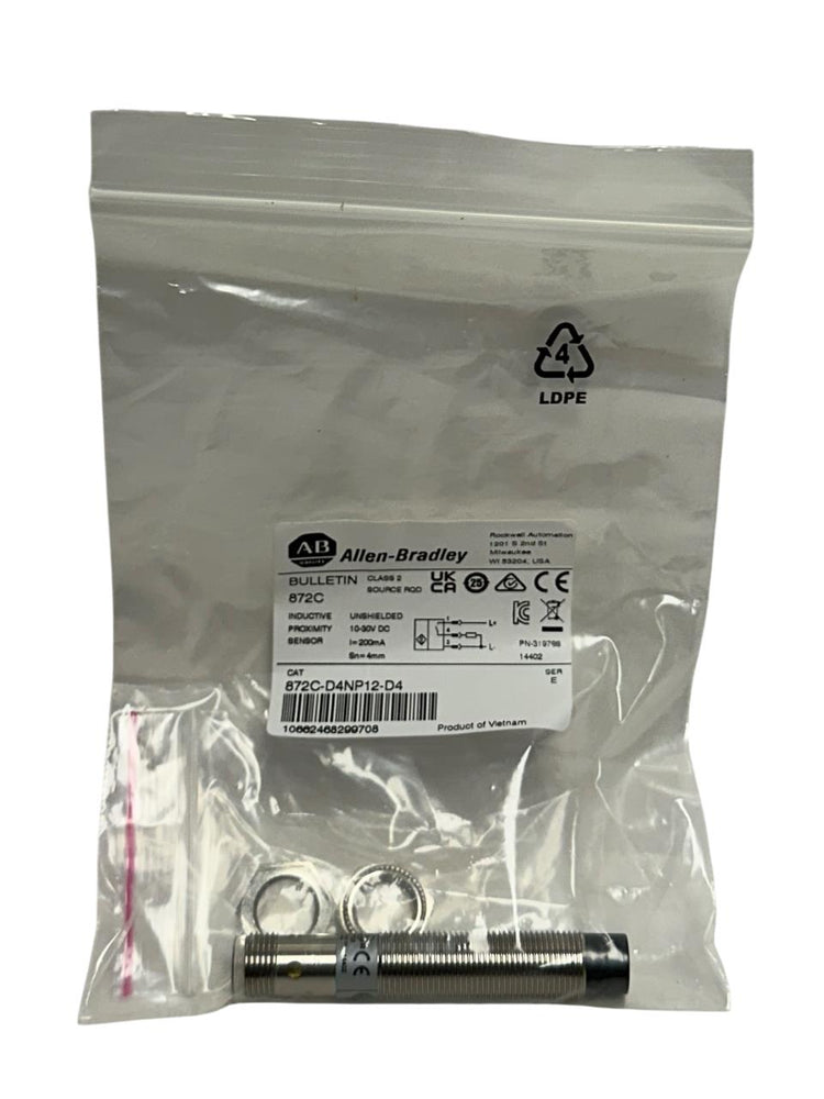 ALLEN BRADLEY 872C-D4NP12-D4 /E INDUCTIVE PROXIMITY SENSOR 10-30VDC 200mA NSMP
