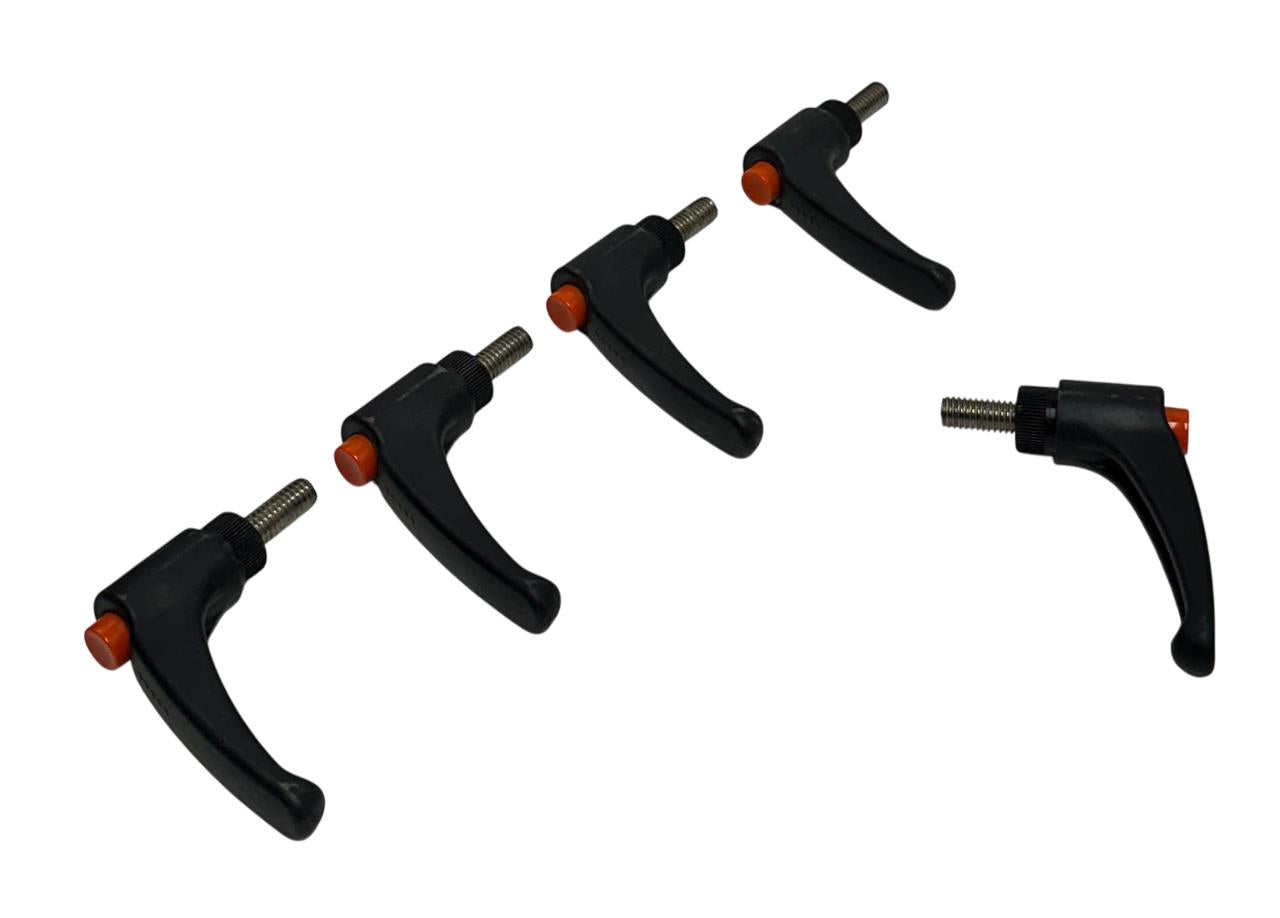 5 KIPP K0270.3A41X20 / 3GJD1 ADJUSTABLE HANDLES PLASTIC W/ SS THREAD 20mm NSNP