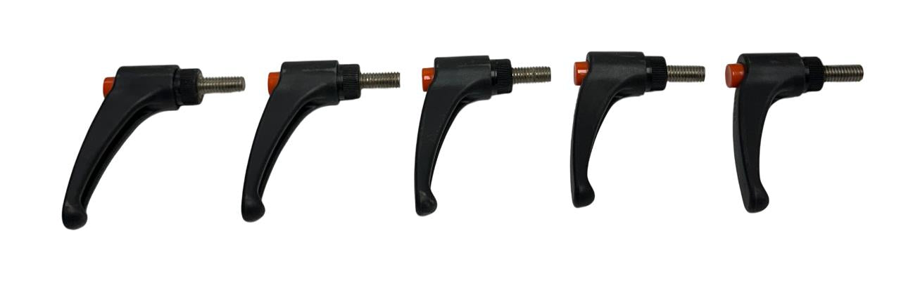 5 KIPP K0270.3A41X20 / 3GJD1 ADJUSTABLE HANDLES PLASTIC W/ SS THREAD 20mm NSNP