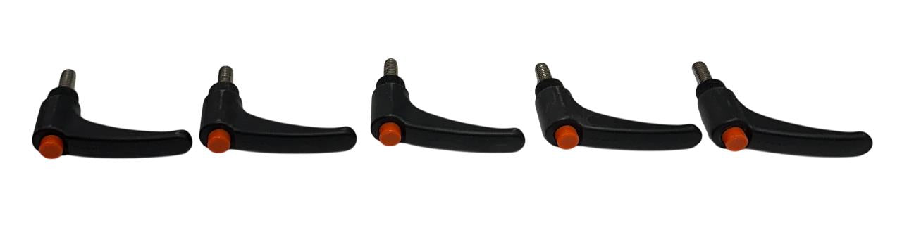 5 KIPP K0270.3A41X20 / 3GJD1 ADJUSTABLE HANDLES PLASTIC W/ SS THREAD 20mm NSNP