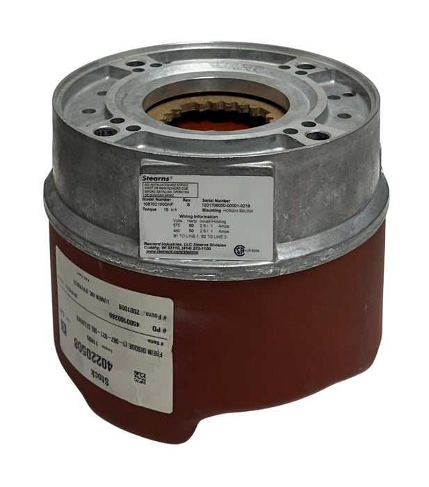 STEARNS 108702100DNF Rev. B 8700 SERIES NEMA2 575VAC BRAKE ASSEMBLY 15LB-FT NSNP