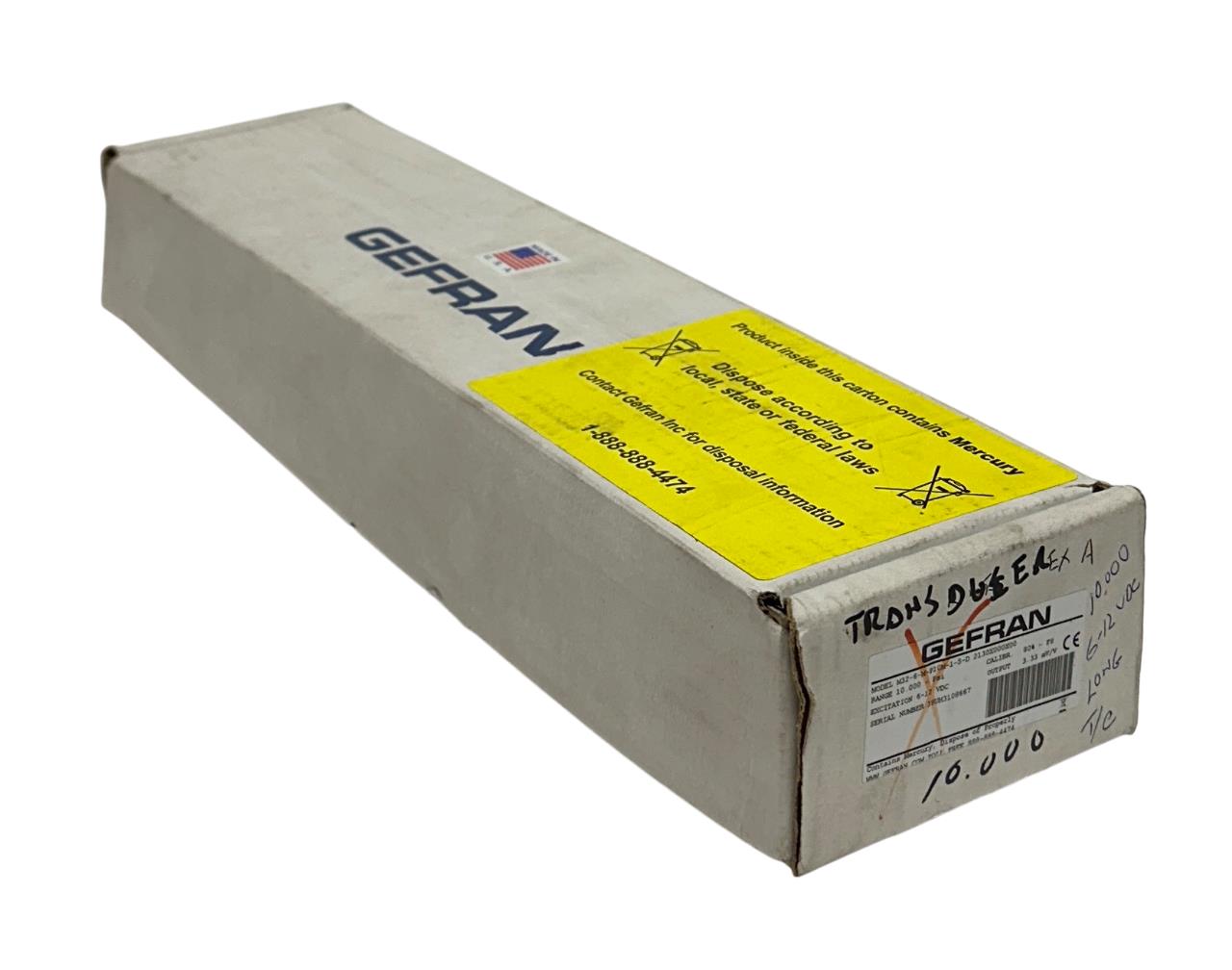 GEFRAN M32-6-M-P10M-1-5-D 2130X000X00 / M326MP10M15D PRESSURE TRANSDUCER NSNP