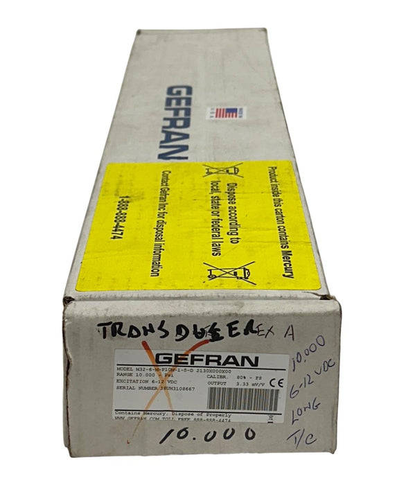 GEFRAN M32-6-M-P10M-1-5-D 2130X000X00 / M326MP10M15D PRESSURE TRANSDUCER NSNP