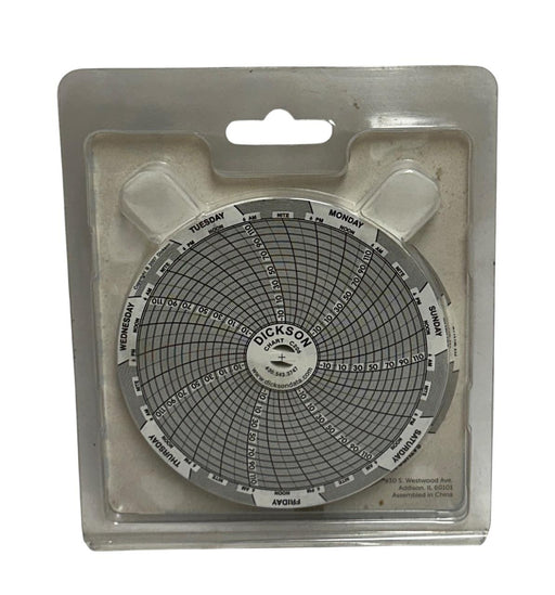 60 DICKSON C206 / 3ELV4 CIRCULAR RECORDING CHARTS 7-DAY 4'' OEM NSMP