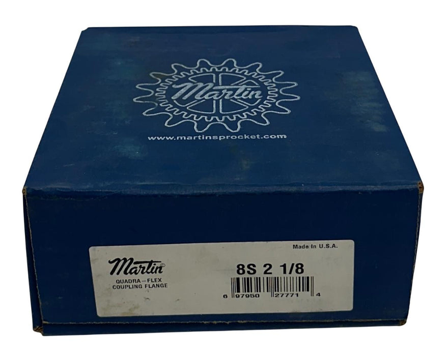 MARTIN 8S 2 1/8 / 8S218 QUADRA-FLEX COUPLING FLANGE SIZE 8 OEM NSFS