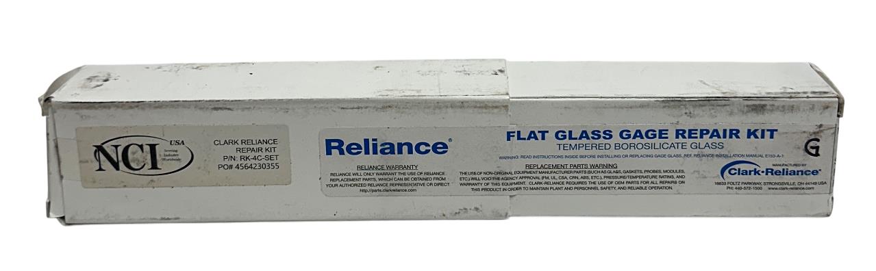 CLARK RELIANCE RK-4C-SET / RK4CSET SIZE 8 FLAT GLASS GAGE REPAIR KIT OEM NSMP