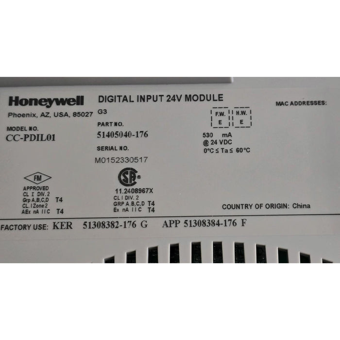 HONEYWELL CC-PDIL01 - 51405040-176 DIGITAL INPUT 24VDC MODULE CCPDIL01 NSMP
