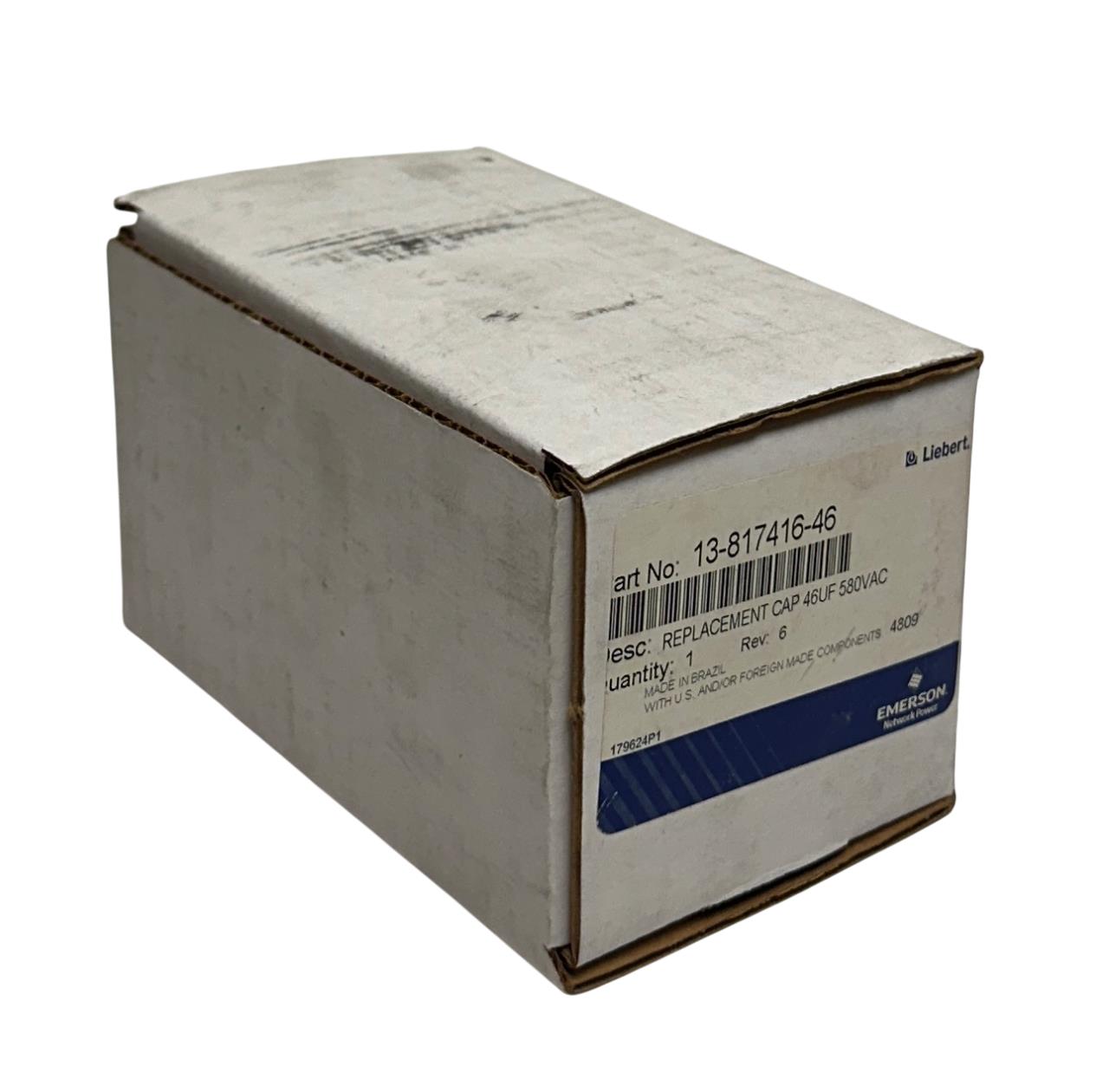 EMERSON LIEBERT EPCOS 13-817416-46 / 12-817446-00 REPLACEMENT CAP 46UF 580V NSMP