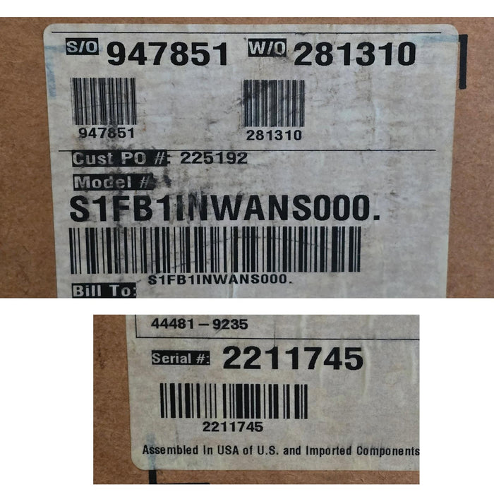 WARREN RUPP SANDPIPER S1FB1INWANS000 DOUBLE-DIAPHRAGM (AODD) PUMP 42GPM 1" NSMP