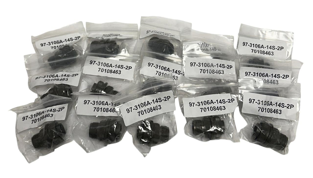 15 AMPHENOL 97-3106A-14S-2P / 70108463 CIRCULAR CONNECTOR PLUGS 4-POS NSMP