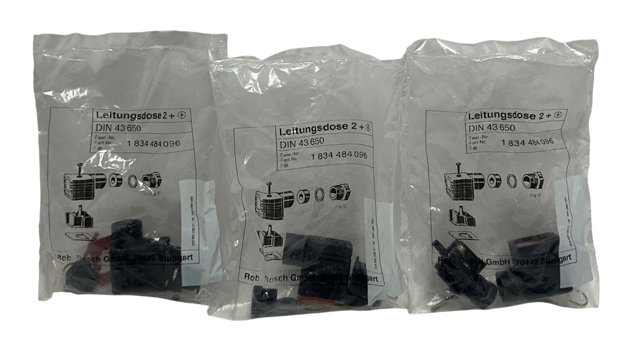 3 BOSCH DIN 43650 / 1 834 484 096 CABLE SOCKETS 2+ OEM 1834484096 NSFS
