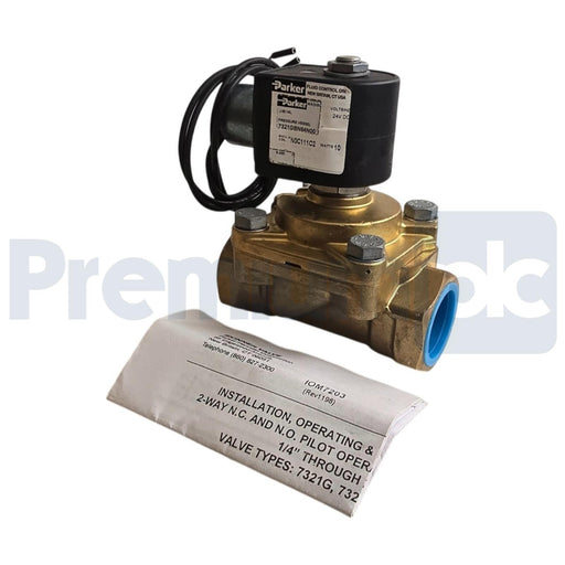 PARKER SKINNER 7321GBN64N00N0C111C2 2-WAY NC 1"NPT 24VDC BRASS PILOT VALVE NSNP