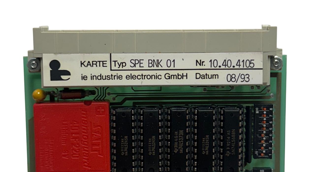 IE INDUSTRIE ELECTRONIC SPE BNK 01 / 10.40.4105 / SPEBNK01 CARD OEM NSMP