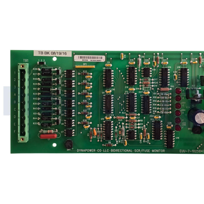 DYNAPOWER CO EUU-7-102584000 BIDIRECTIONAL SCR / FUSE MONITOR BOARD NSNP