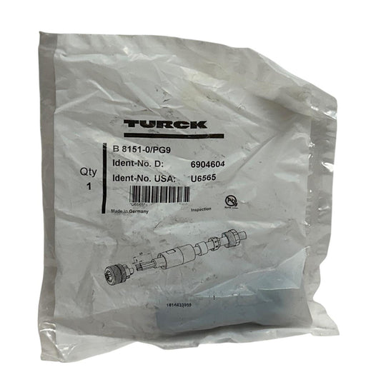 TURCK B 8151-0/PG9 / U6565 SENSOR CONNECTOR M12 CONNECTION OEM NSFS