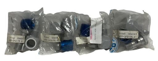 4 FESTO LCX-3/8-PX9 / 004043 / 4043 ELBOW QUICK CONNECTORS 3/8'' OEM NSFS