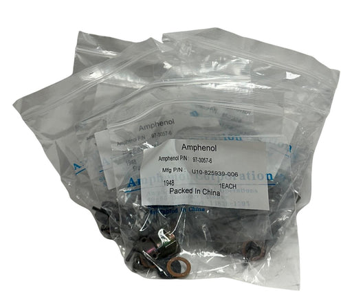 10 AMPHENOL 97-3057-6 / U10-825939-006 OLIVE CONNECTOR CABLE CLAMPS 14/14S NSMP