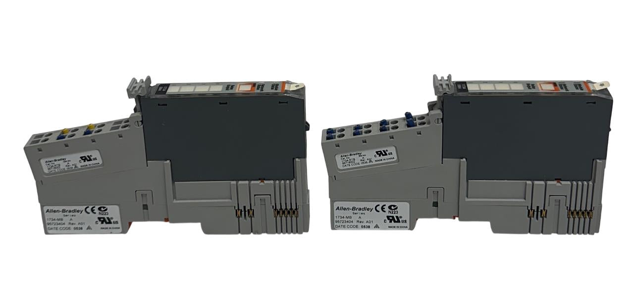 2 ALLEN BRADLEY 1734-OW4 /C POINT I/O DIGITAL OUTPUT MODULES W/ 1734-MB /A USNP
