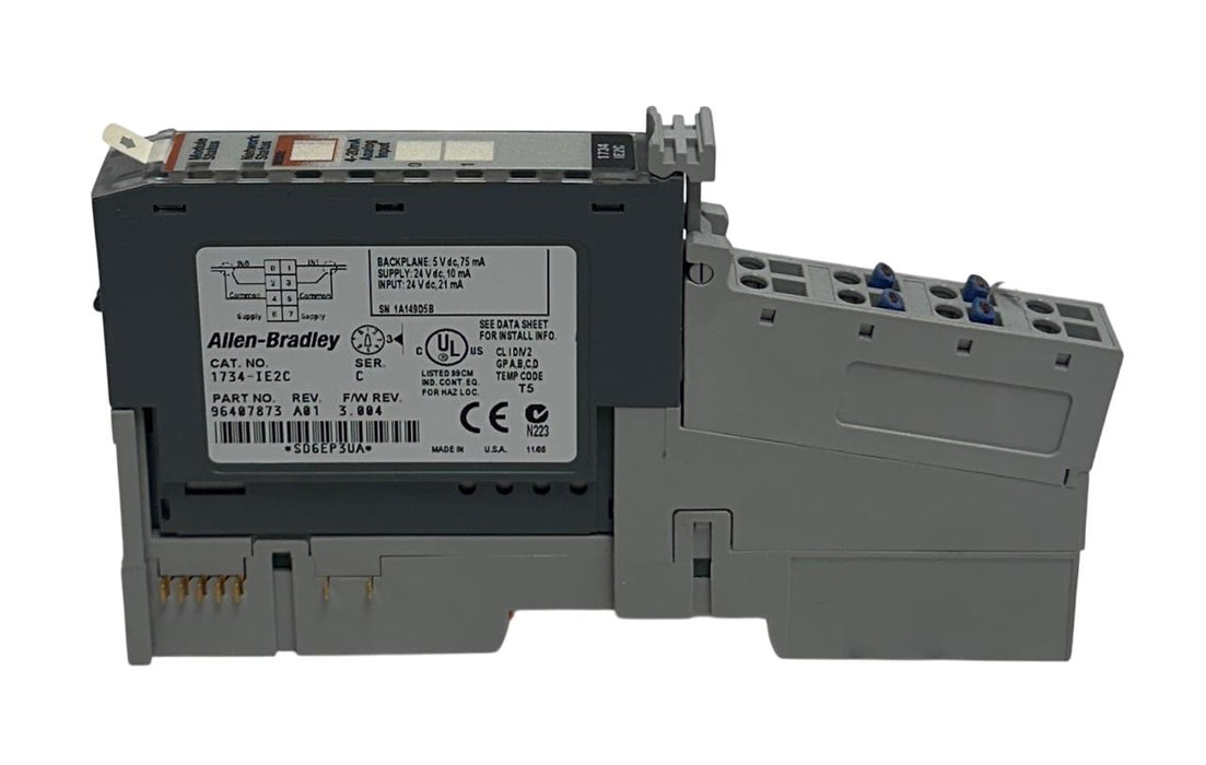 ALLEN BRADLEY 1734-IE2C /C POINT I/O ANALOG INPUT MODULE 4-20mA W/ 1734-MB USNP