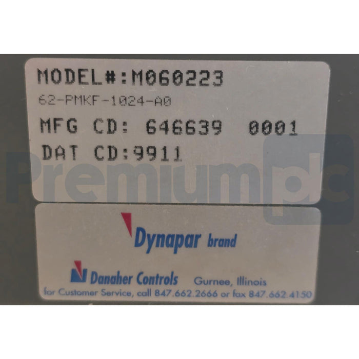 DYNAPAR 62-PMKF-1024-A0 - M060223 60P Rotopulser ENCODER 56 C-FACE ENCODER NSNP