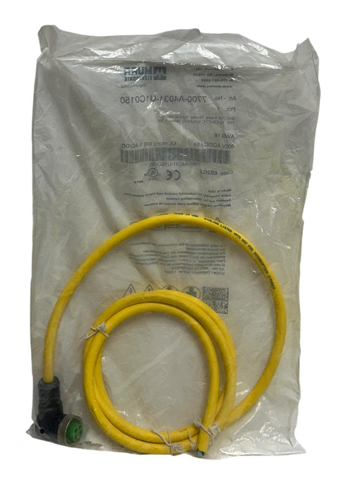 2 MURR ELEKTRONIK 7700-A4031-U1C0150 / 7700A4031U1C0150 MINI (7/8) 4P 1.5M NSFS