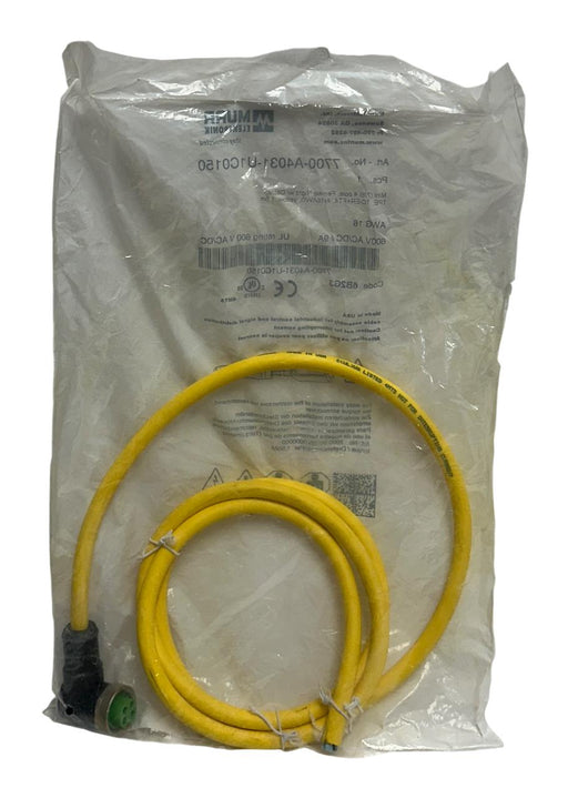 2 MURR ELEKTRONIK 7700-A4031-U1C0150 / 7700A4031U1C0150 MINI (7/8) 4P 1.5M NSFS