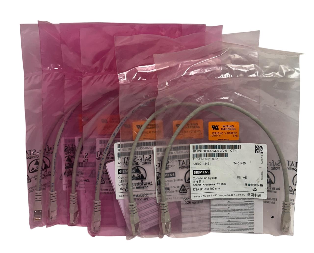 6 SIEMENS 6SL3060-4AM00-0AA0 / 6SL30604AM000AA0 CONNECTION SYSTEM CABLES NSFS