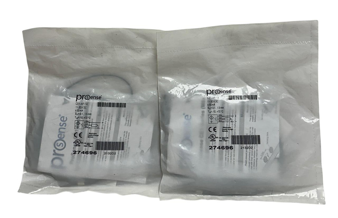 2 AUTOMATIONDIRECT PROSENSE CE1-AP-1A / CE1AP1A CAPACITIVE SENSORS 11-30VDC NSFS