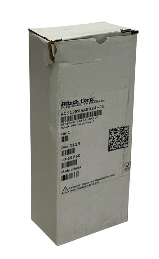 ALTECH CORP AIS12F04AP024-2M / AIS12F04AP0242M PROXIMITY SENSOR M12 30V 2M NSMP