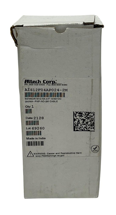 ALTECH CORP AIS12F04AP024-2M / AIS12F04AP0242M PROXIMITY SENSOR M12 30V 2M NSMP