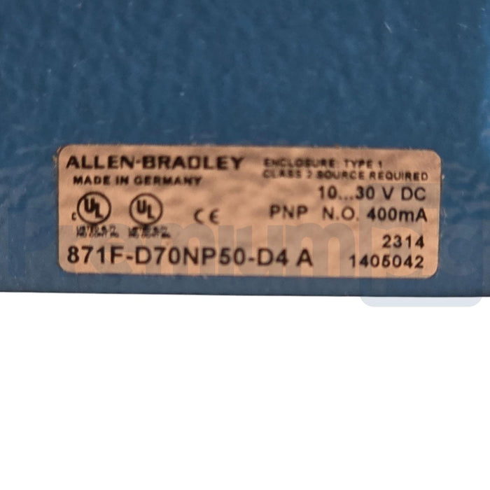 ALLEN BRADLEY 871F-D70NP50-D4 /A FLAT PACK STYLE INDUCTIVE SENSOR 10-30VDC NSMP
