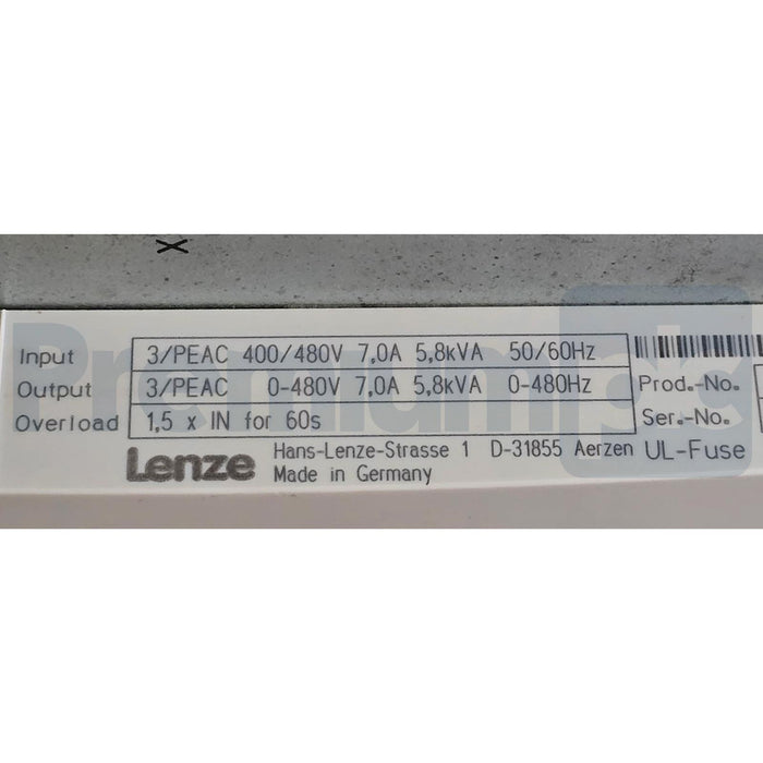 LENZE EVS9324-ES / 33.9324SE.2M.21 SERVO INVERTER 3P/480V 00408453 w/EMF2133IB
