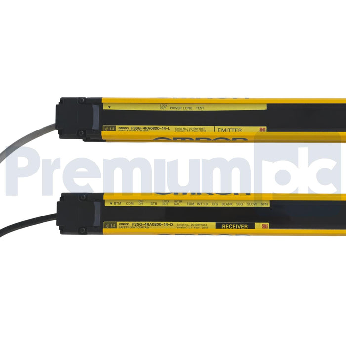 OMRON STI F3SG-4RA0800-14 F3SG-RA SAFETY LIGHT CURTAIN SET 14mmx800mm 24VDC NSNP