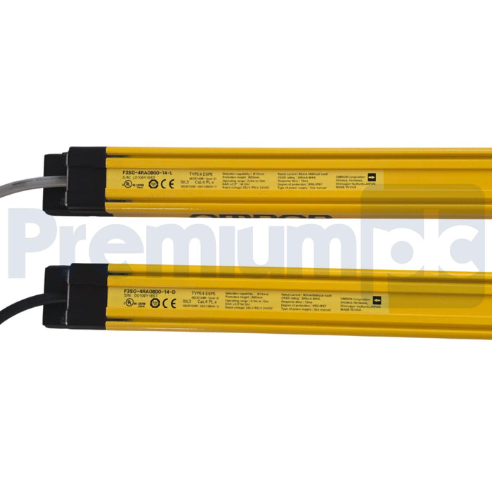 OMRON STI F3SG-4RA0800-14 F3SG-RA SAFETY LIGHT CURTAIN SET 14mmx800mm 24VDC NSNP