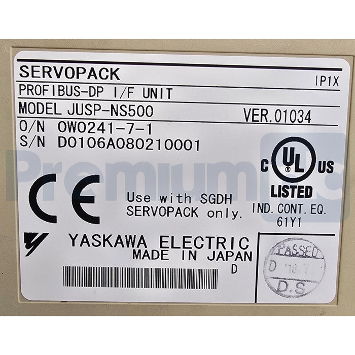 YASKAWA SGDH-30DE / SGDH30DE SIGMA II SERVOPACK AMPLIFIER 400V 3kW w/JUSP-NS500